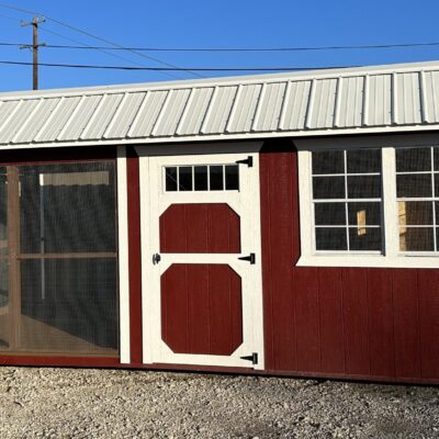 8x20 Chicken Coop with Enclosed Run, Nesting Box, and Roost Ladder