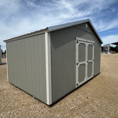 Storage Solution 10x16 Best Value Wood Side Utility - No Windows - Smoke
