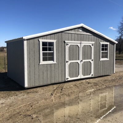 10x20 Best Value Wood Side Utility - Smoke