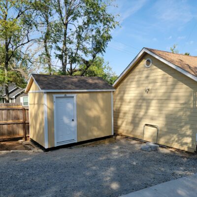 8x12 Side Utility - Custom Paint Color and Shingles to Match Your House