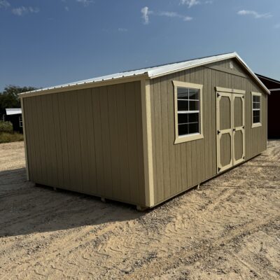12x24 Best Value Wood Side Utility - Taupe