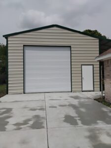 24x30x14 Garage with Enclosed Office and Right Lean-To