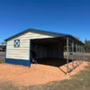 22x30x7 Animal Loafing Shed with Boxed Eave Metal Roof - Image 3
