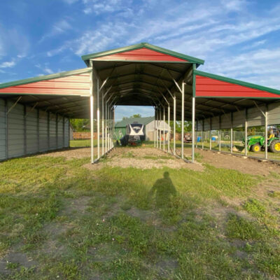 36x35x12/8 Texas Barn – Durable Steel Agricultural Building