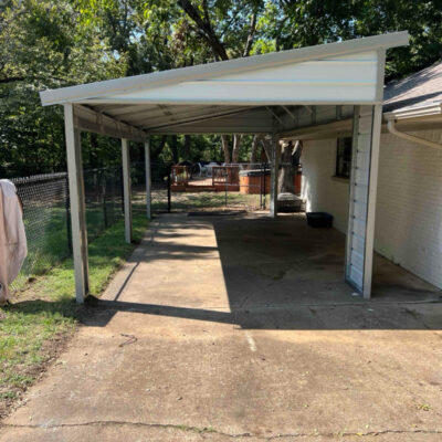 12x25x8-10 Single Slope Metal Carport Building