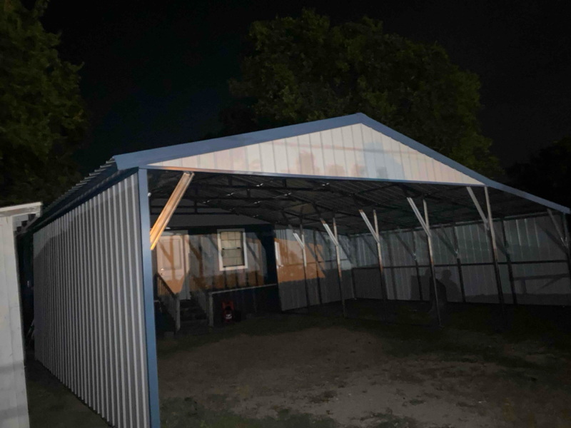 36x25x10/8 Carport with Right Lean – Durable Metal Building