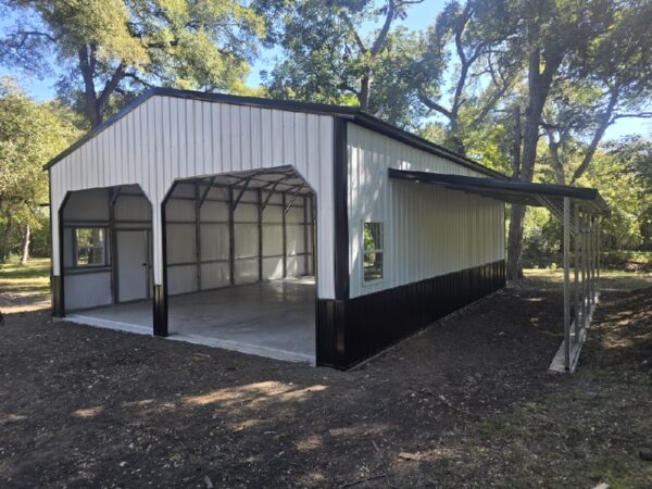 46x35x12 Metal Garage with Dual Leans