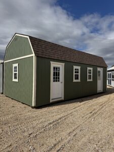 14x28 Side Lofted Barn with Roll Up Door