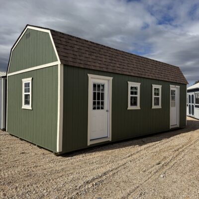 14x28 Side Lofted Barn with Roll Up Door
