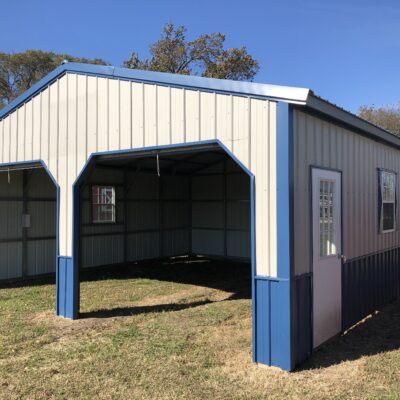 24x25x9 Garage with All Vertical Roof & Siding