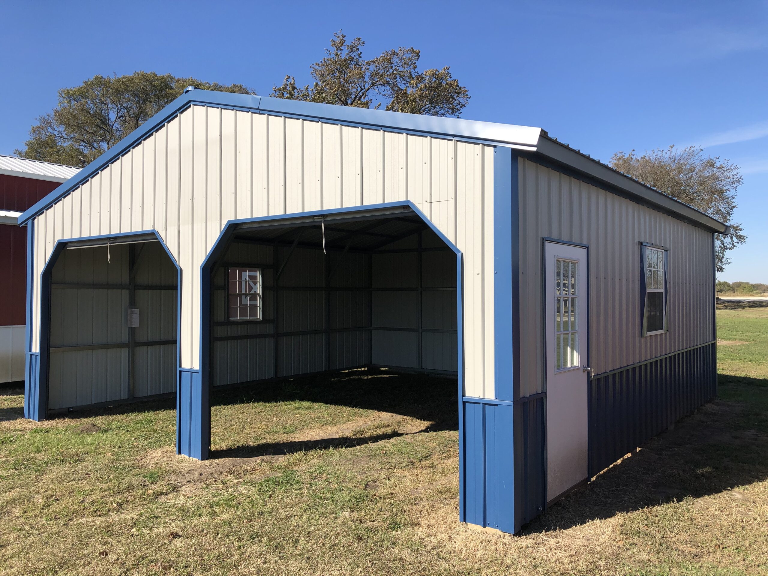 24x25x9 Garage with All Vertical Roof & Siding