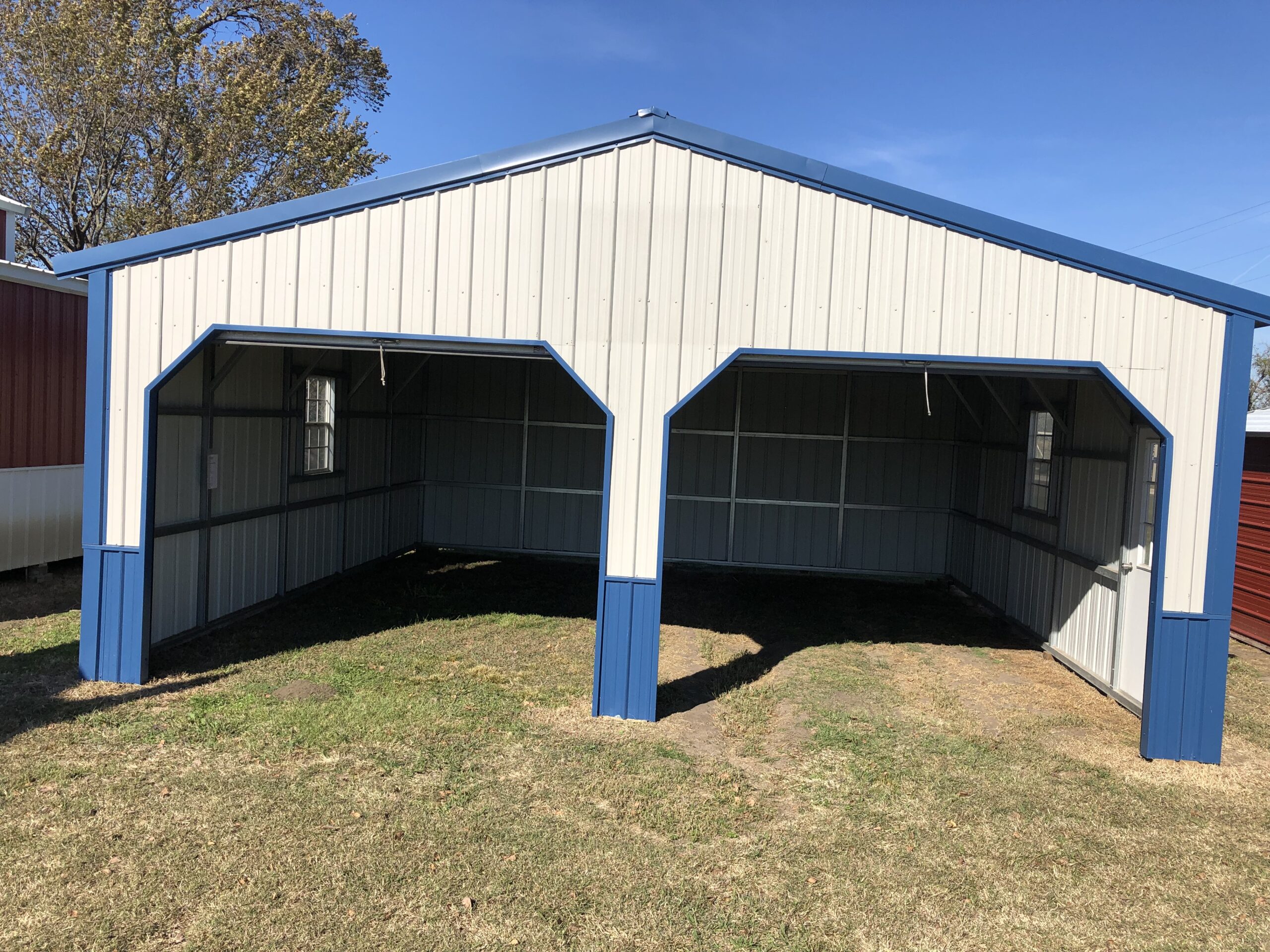 24x25x9 Garage with All Vertical Roof & Siding - Image 2