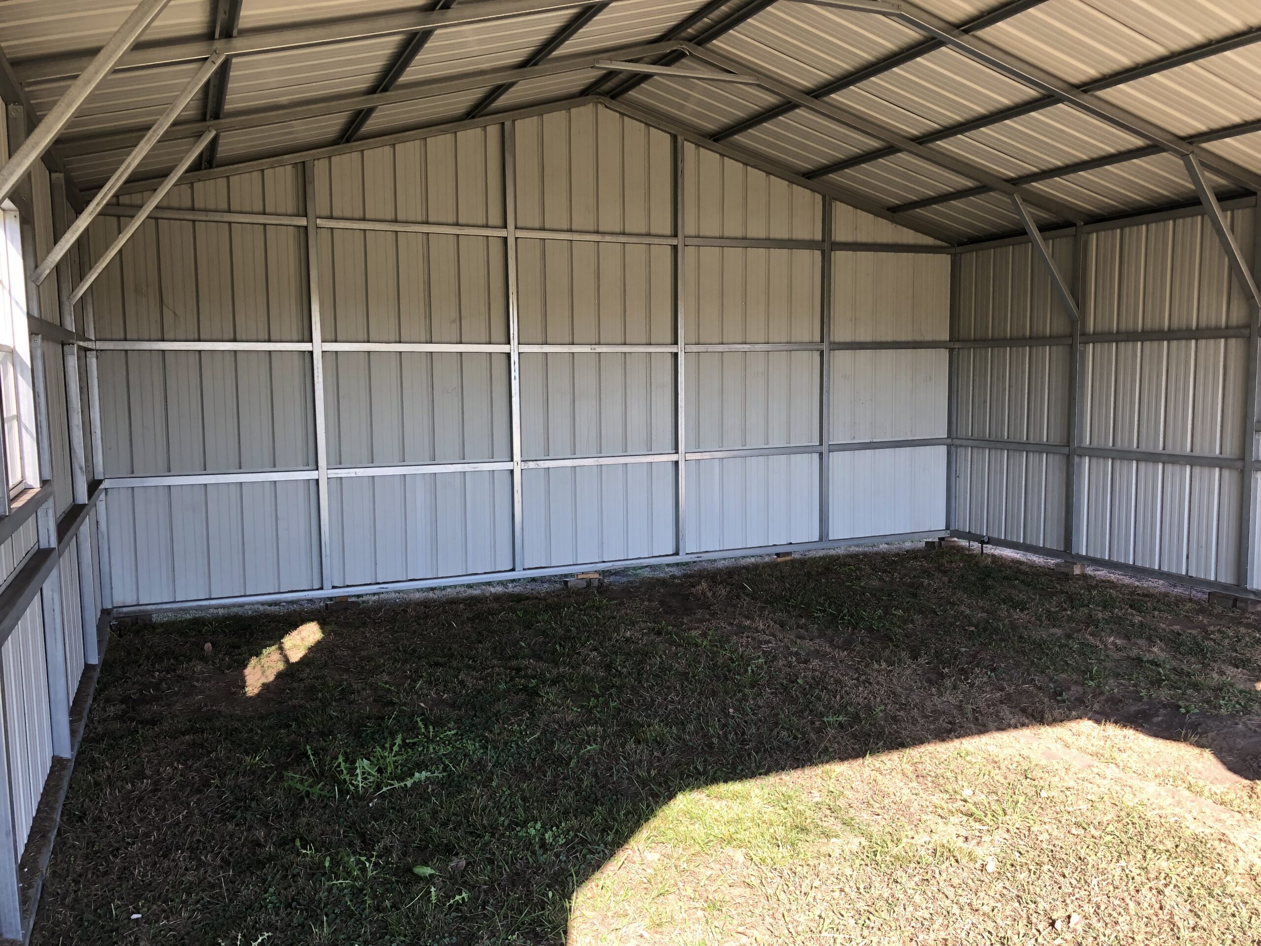 24x25x9 Garage with All Vertical Roof & Siding - Image 3