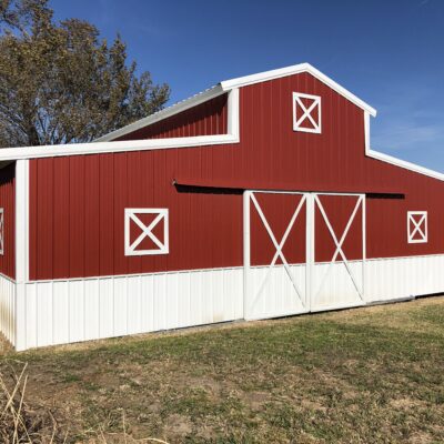 36x25x14/9 Texas Barn – Steel Barn Building